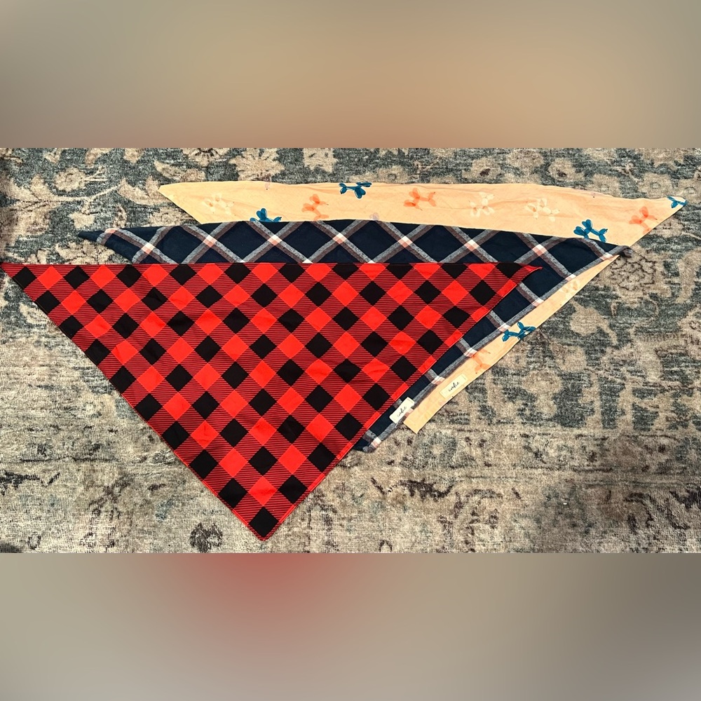 Set of 3 Variety dog bandanas